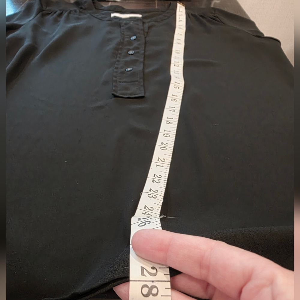 Loft Black Button-Front Blouse - image 5